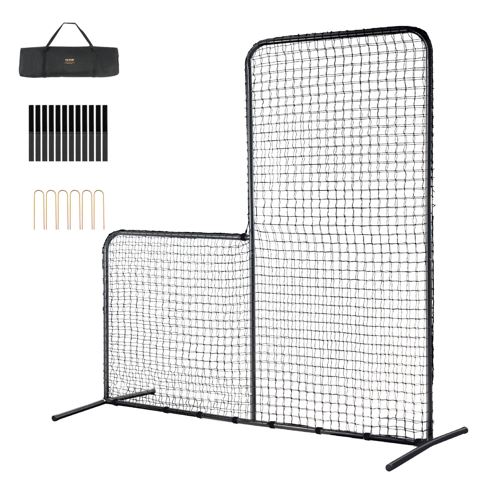 VEVOR Rete da allenamento per softball lancio baseball tipo L 213x96x213 cm