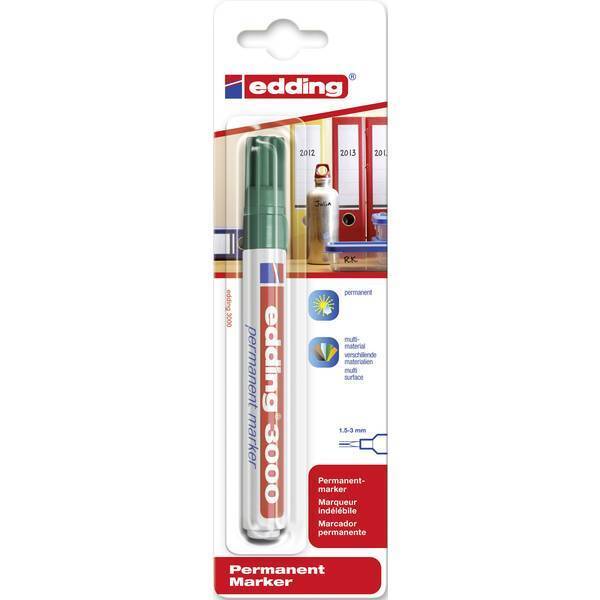 Edding marcatore indelebile 4-3000004 verde resistente allacqua si'