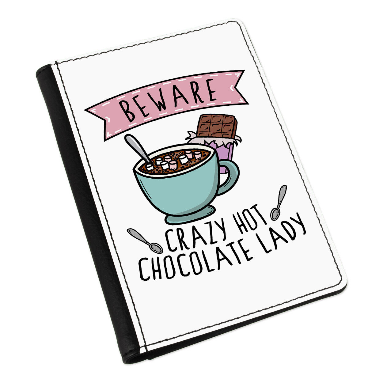 Beware Pazzo Cioccolata Calda Donna Custodia Passaporto Cover Mamma Festa Della