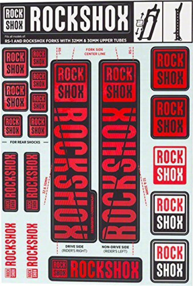 (TG. Standard) RockShox Sticker Set 30 forwardslash32 mm e RS1 Sid/Reba/Revelati