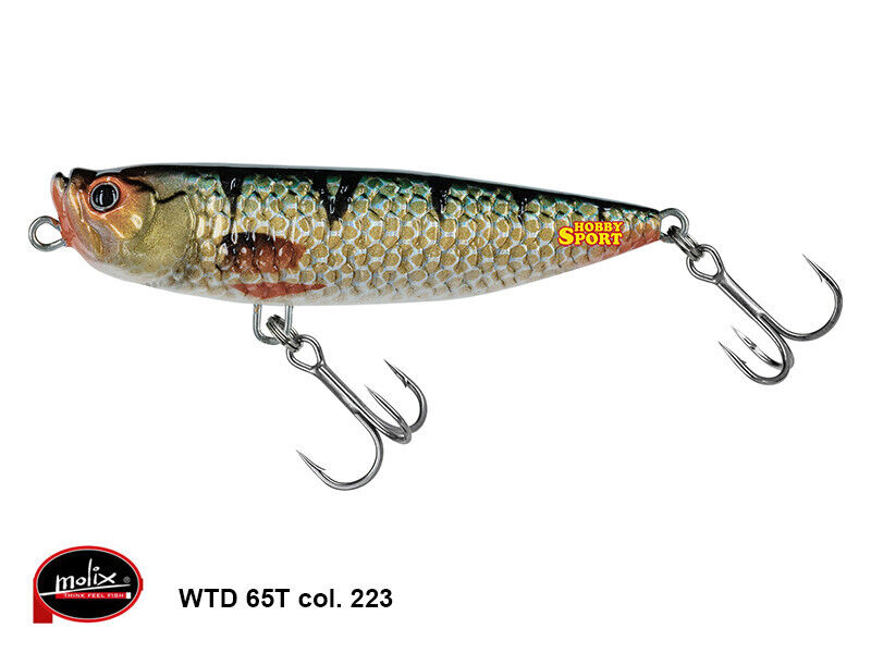 MOLIX WTD 65 FAT RATTLIN TOP WATER 6 GR COL 223 METAL PERCH  MARE LAGO ASPIO