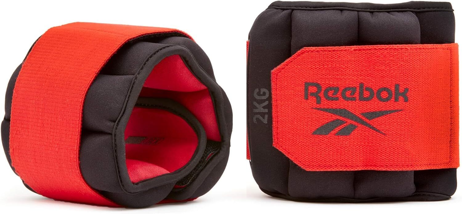 Reebok Wrist Weights, Flexlock-Pesi da Polso Unisex-Adulto 2.0 kg Caviglia
