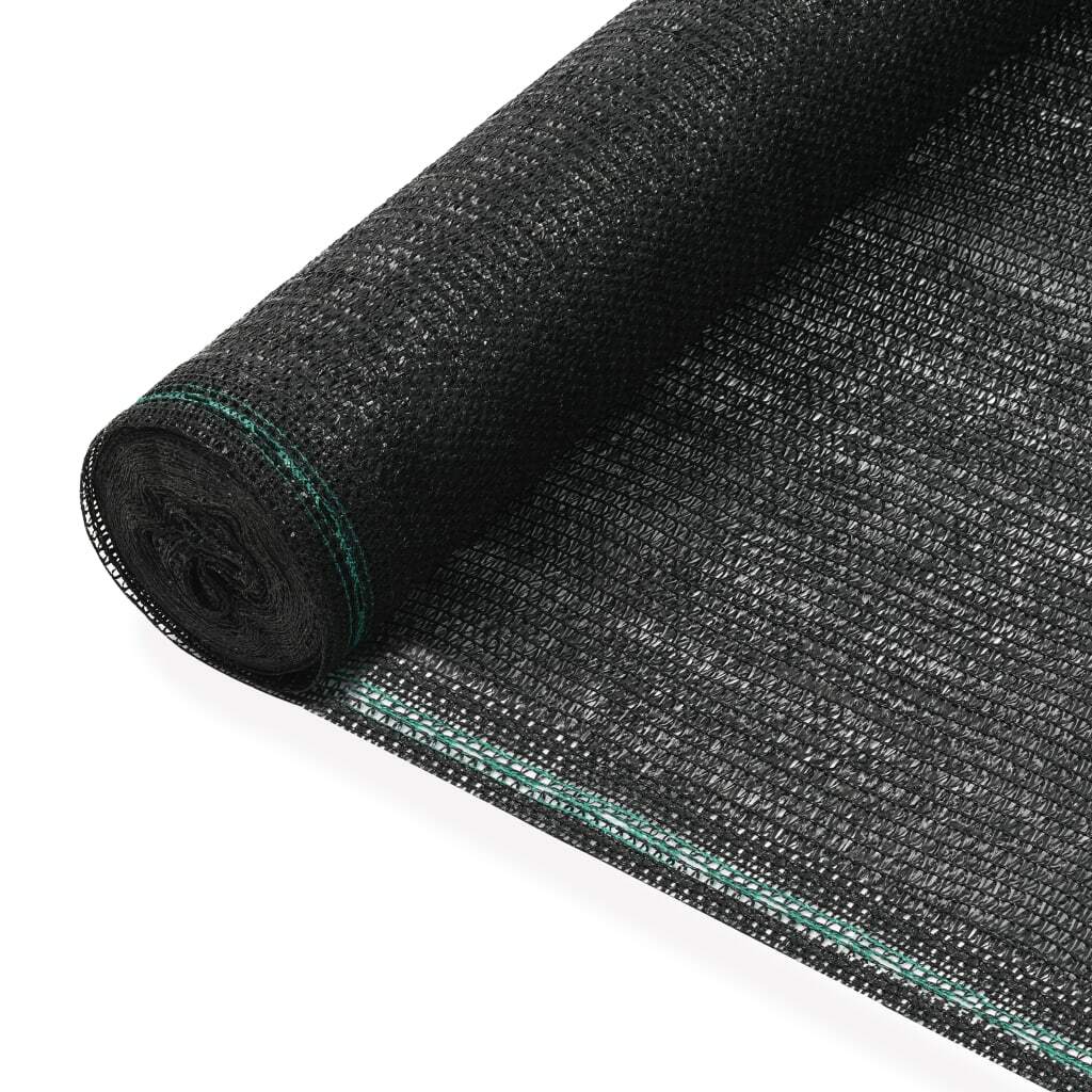 AX Rete Frangivista 1.6x25m Nero Schermo Perimetrale Campo Tennis Privacy 45267