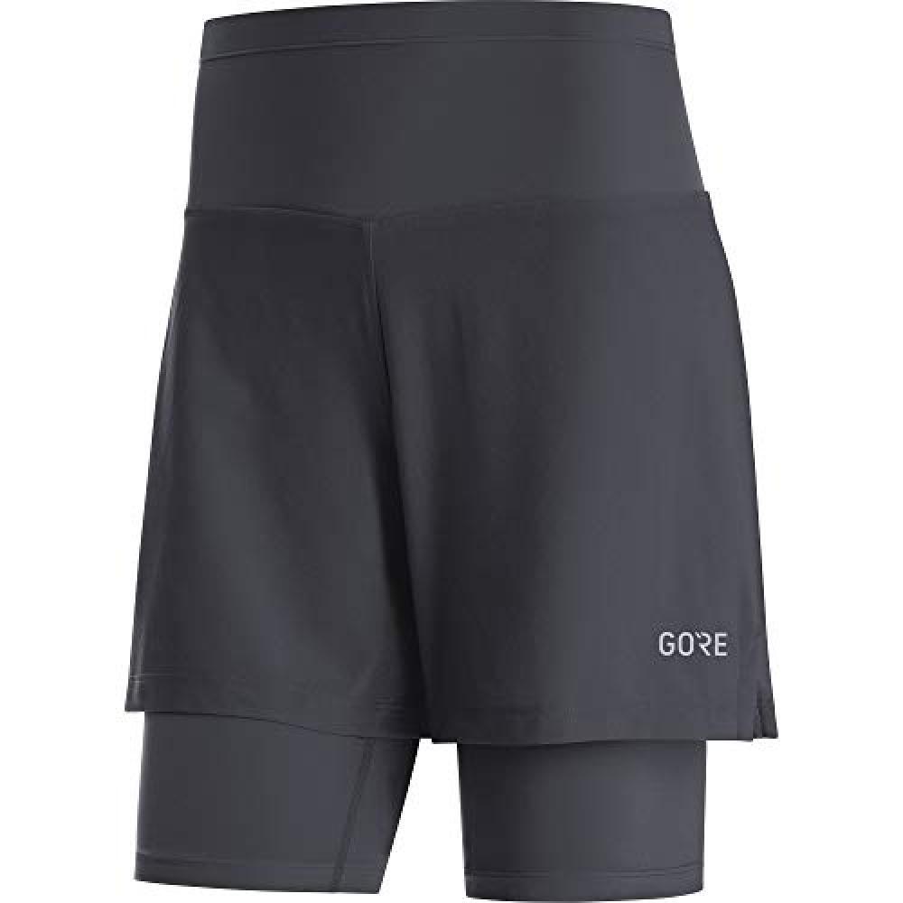 (TG. 38) Gore Wear R5 2In1, Shorts Donna, Black, 38 - NUOVO