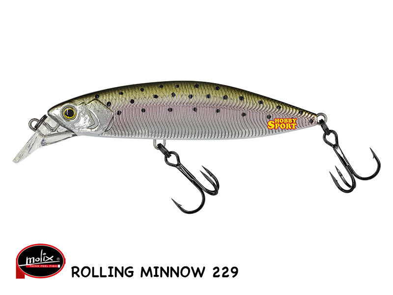 ROLLING MINNOW 85 FS MOLIX COL. 229 MX TROUT  14, GR FAST SINKING 8.5 CM