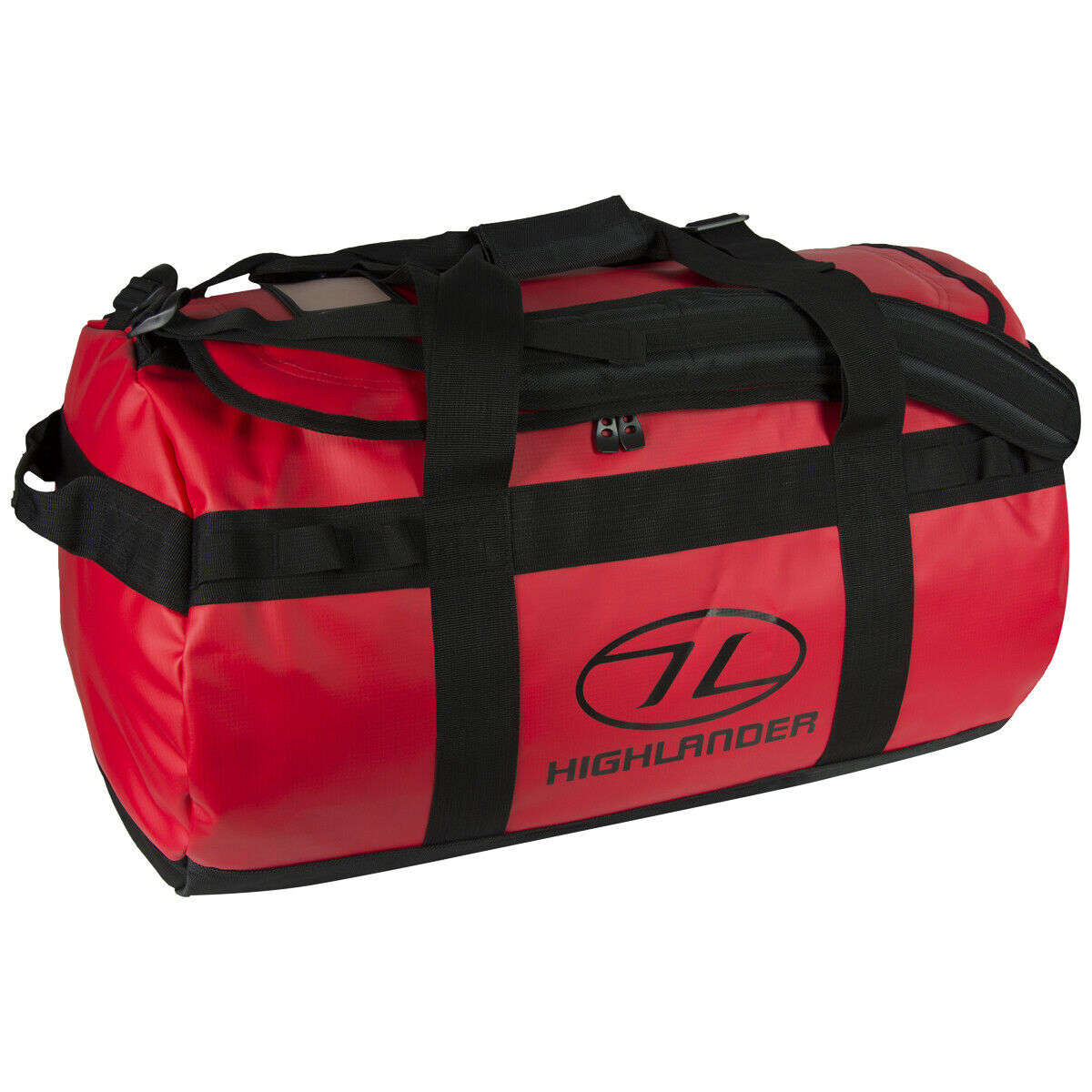 Highlander Lomond Tarpaulin Duffle 65L Resistente Durevole Holdall Borsa Rosso