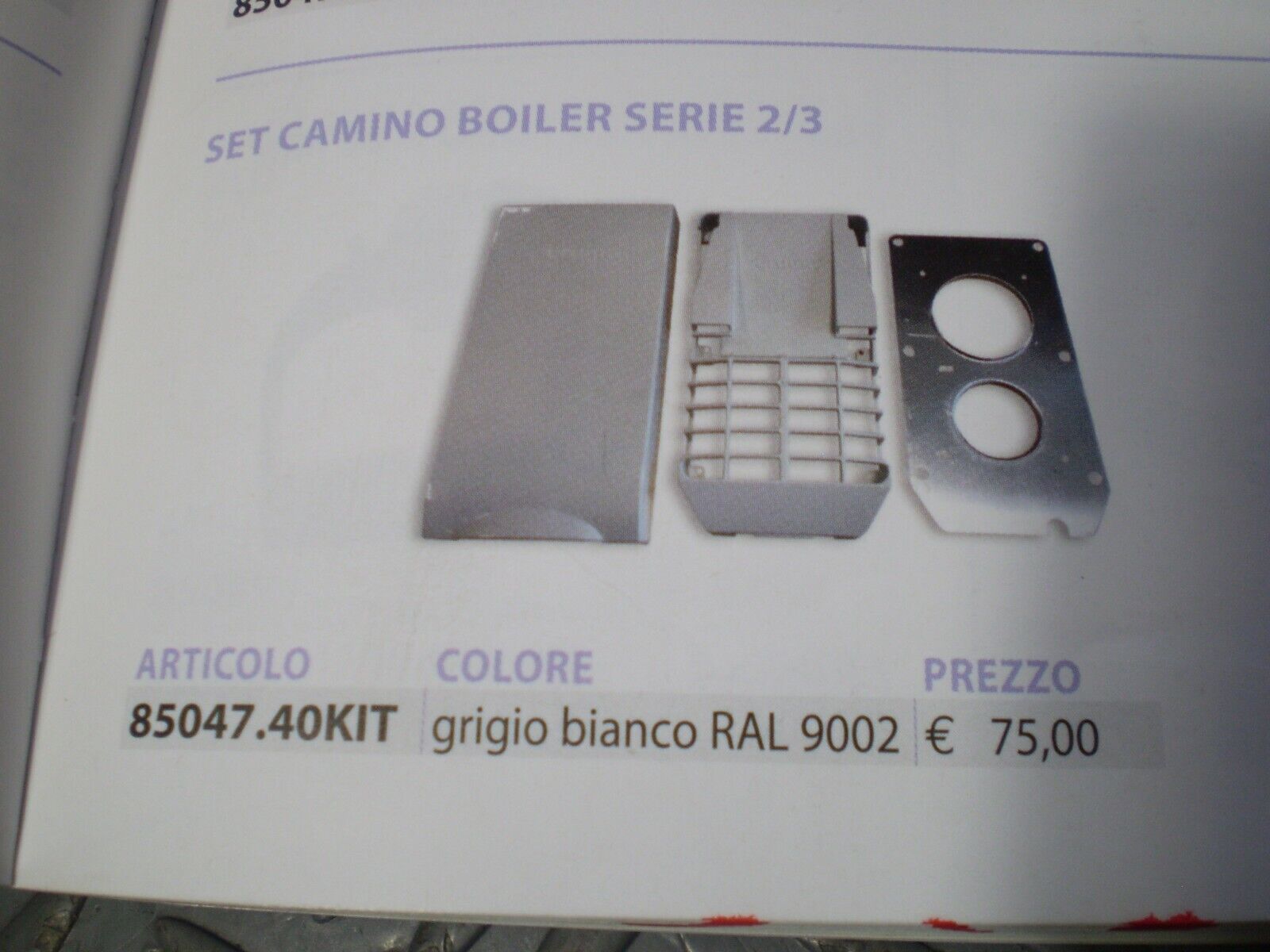 732982  KIT CAMINO BOILER TRUMA COLORE BIANCO (SERIE RAL 9010) X CARAVANECAMPER