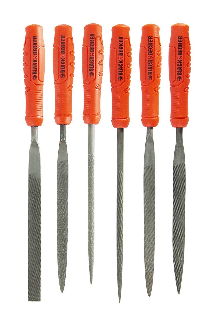 Black + Decker BDHT0-22270 Set of 6 Needle Files 6 Lime