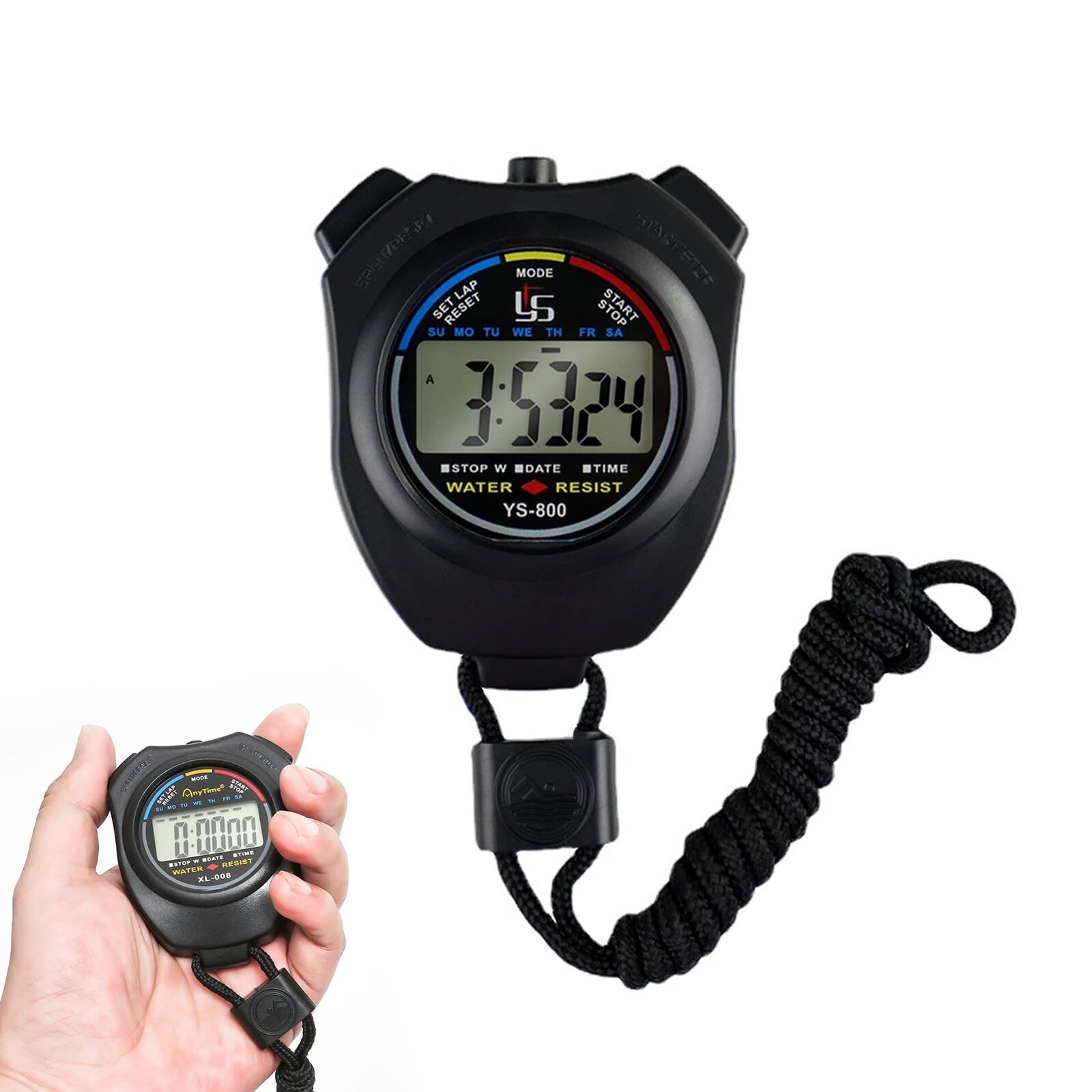 Jaimela Cronometro Digitale Sportivo Multifunzione, Cronometro (n3Q)