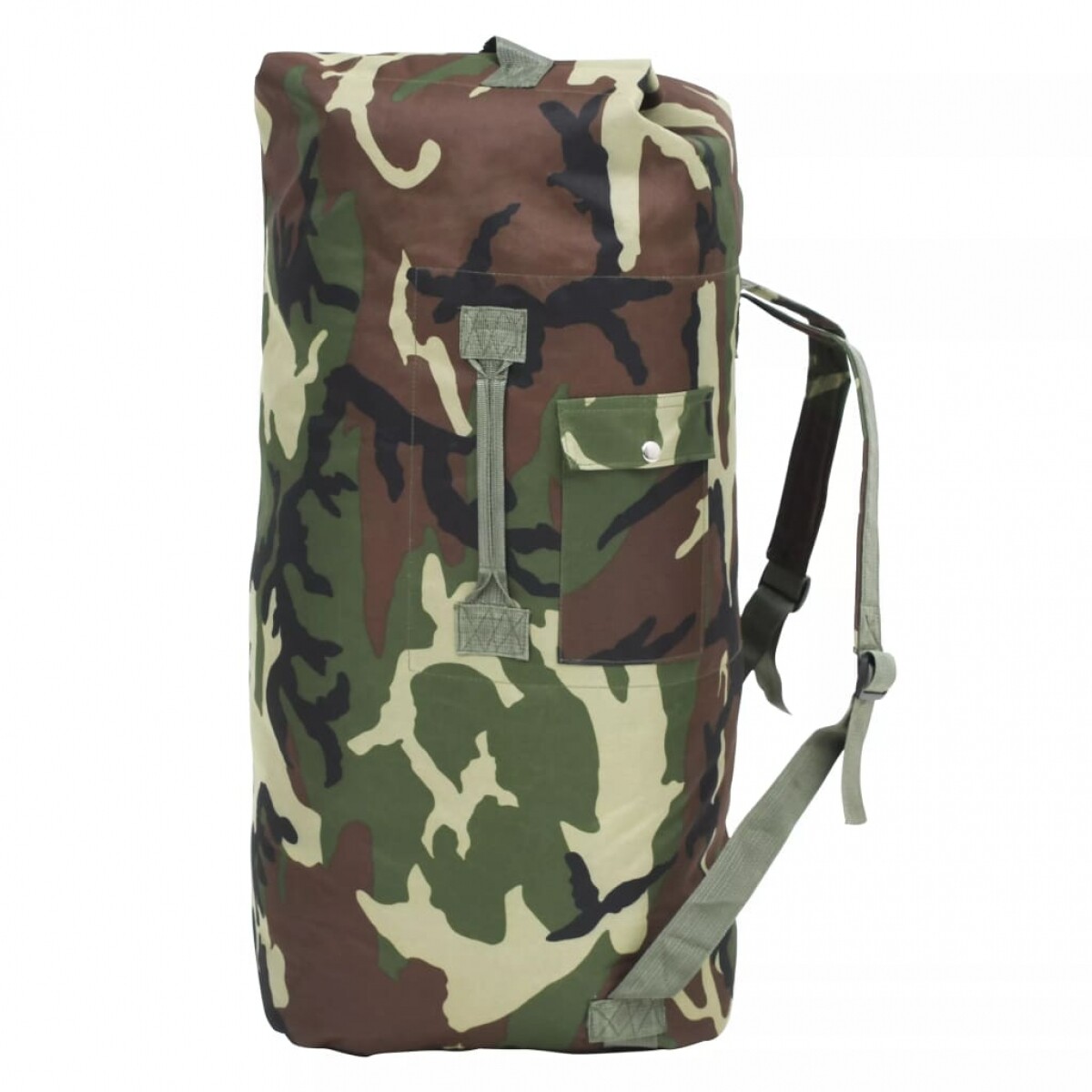 AX Borsone Stile Militare 85L Mimetico Scout Escursioni 30x30x90cm Caccia 91386