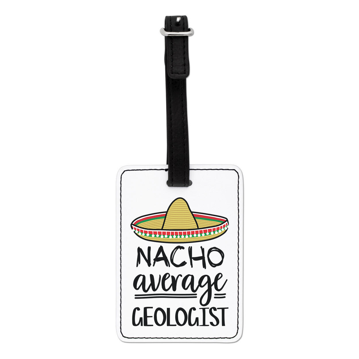 Nacho Media Geologo Visivo Targhetta Bagaglio Borsa Valigia