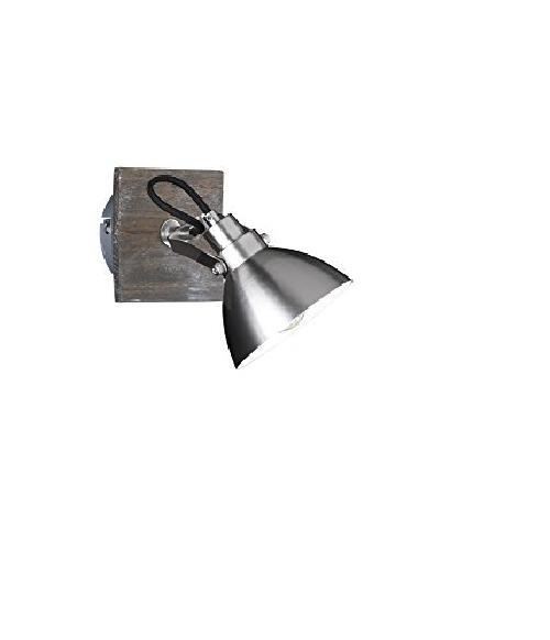 Trio Leuchten Timber E14, Nickel Satinato, 15 x 12.5 x 21.5 cm