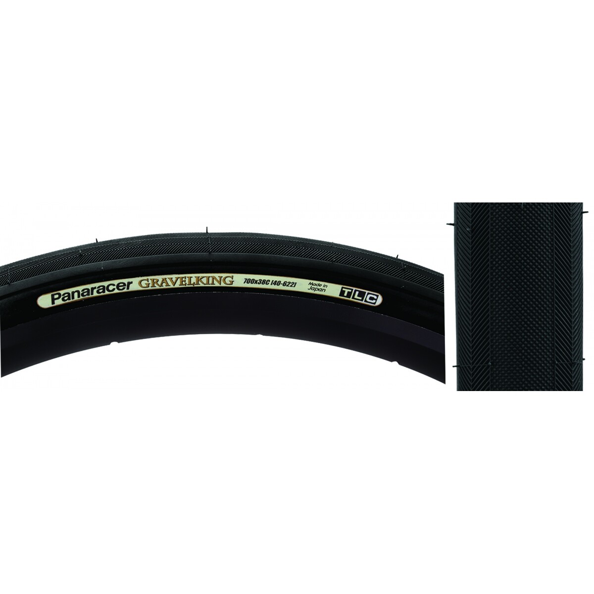 Panaracer GravelKing Liscio Pneumatici 700x38c Pieghevole Perlina Nero Tubeless