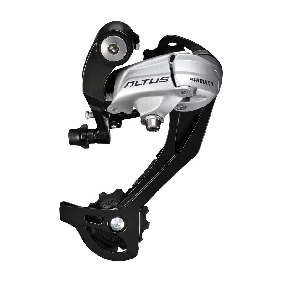 deragliatore altus rd-m 370 9 velocita senza adattatore argento SHIMANO biciclet