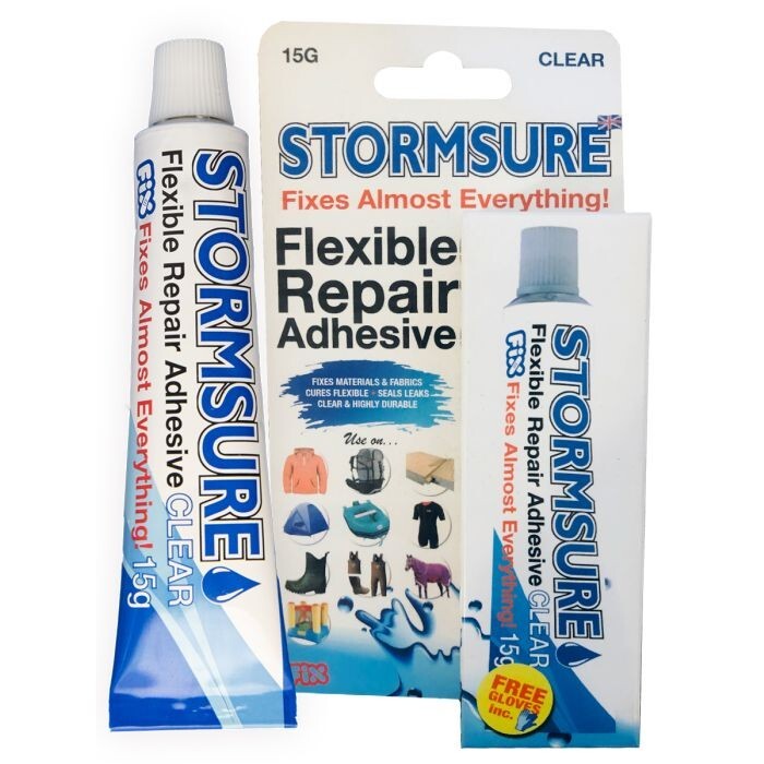 Stormsure Trasparente Tubetti 3x5gr RIPARAZIONE WADERS PESCA GOMMA