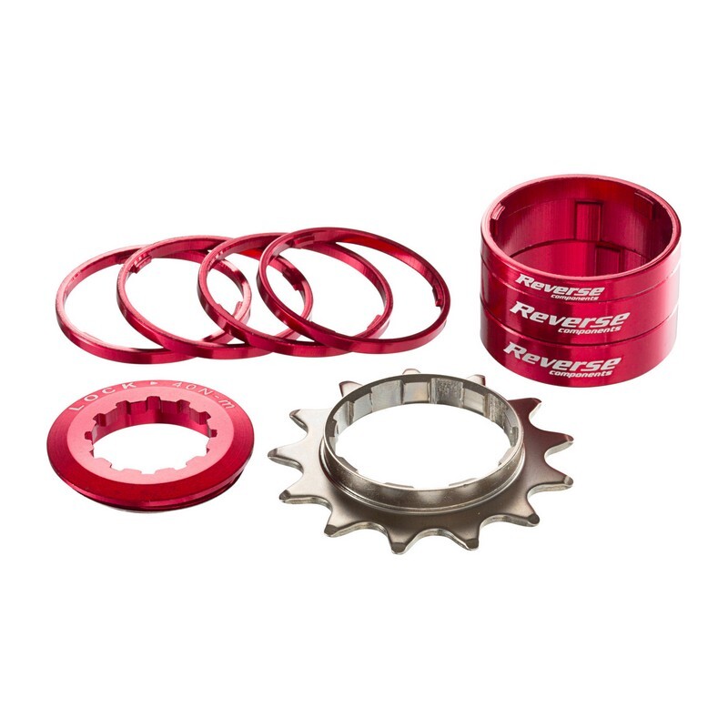 kit conversione singlespeed 13t corpetto shimano hg rosso REVERSE scatto fisso p
