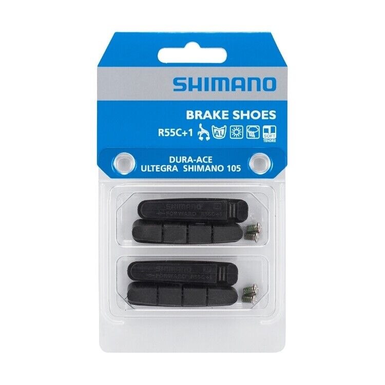 kit quattri pezzi pattini freno r55c+1 mescola morbida soft tendre SHIMANO bicic