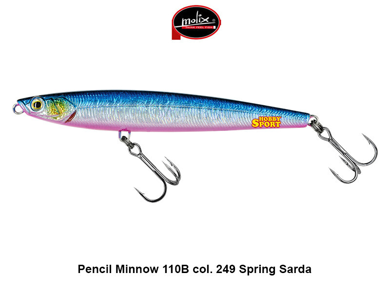 MOLIX PENCIL MINNOW 110B BAITFISH 20 GR  col 249 SPRING SARDA SUBWALK SINKING
