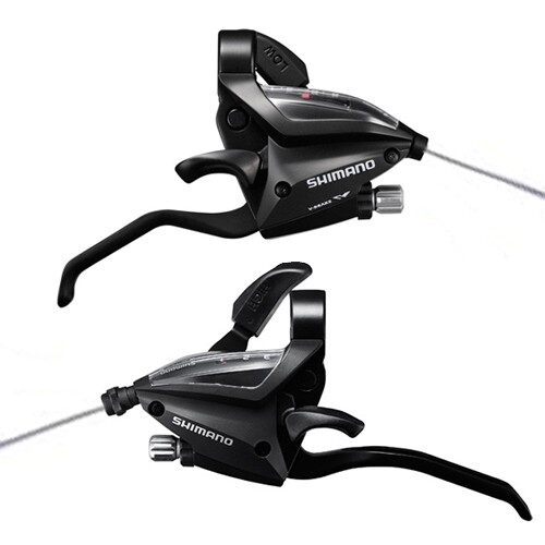 Shimano ST-EF500 EZ fire plus STI set, 2-finger lever, 3 x 7-speed, black