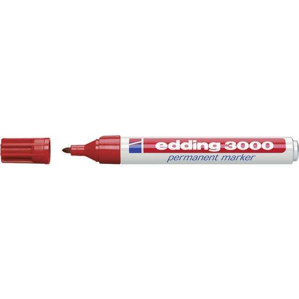 Edding marcatore indelebile 4-3000-1-1002 rosso resistente allacqua si'