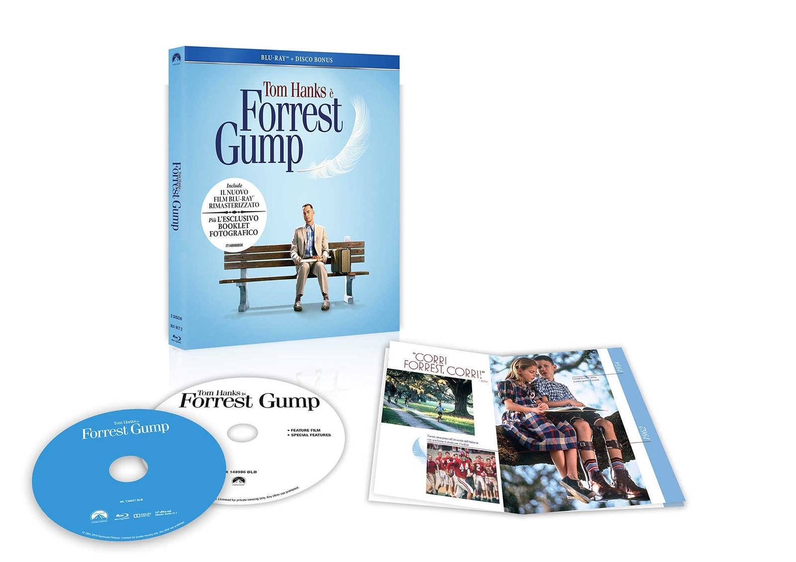 Forrest Gump 25° Anniversary ed. (Blu-ray) Hanks Wright Sinise Williamson Field