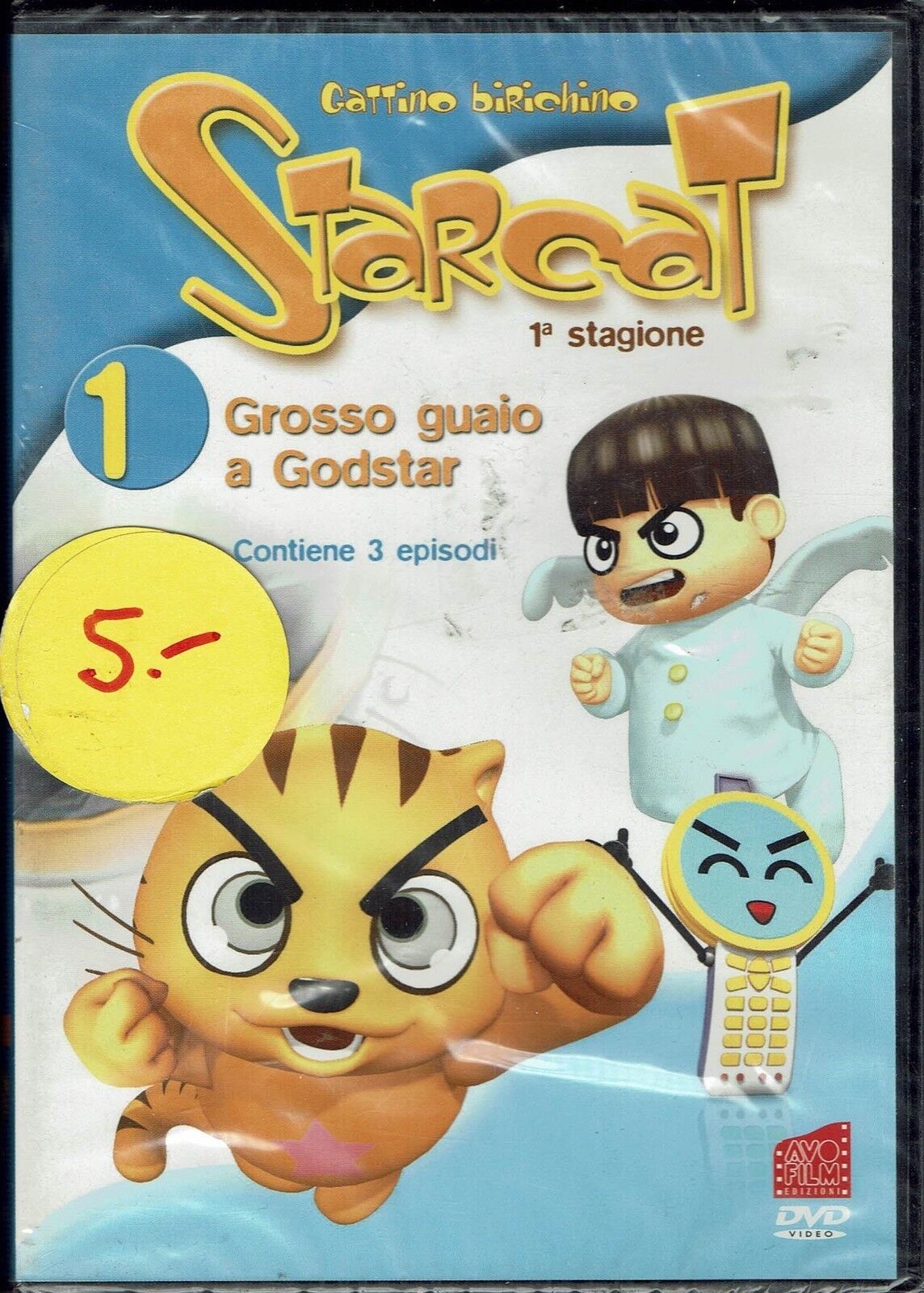 Starcat 1 stagione gattino birichino episodi 1/3 DVD NUOVO
