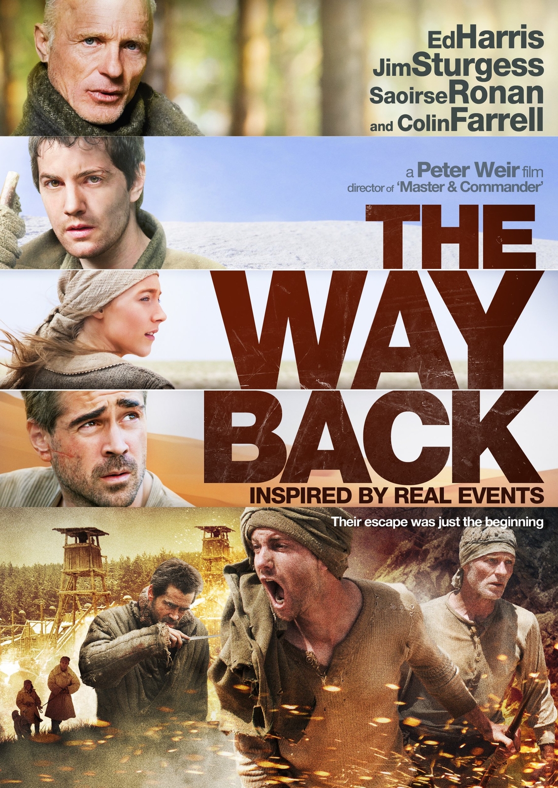 The Way Back (DVD) Jim Sturgess Ed Harris Colin Farrell Dragos Bucur