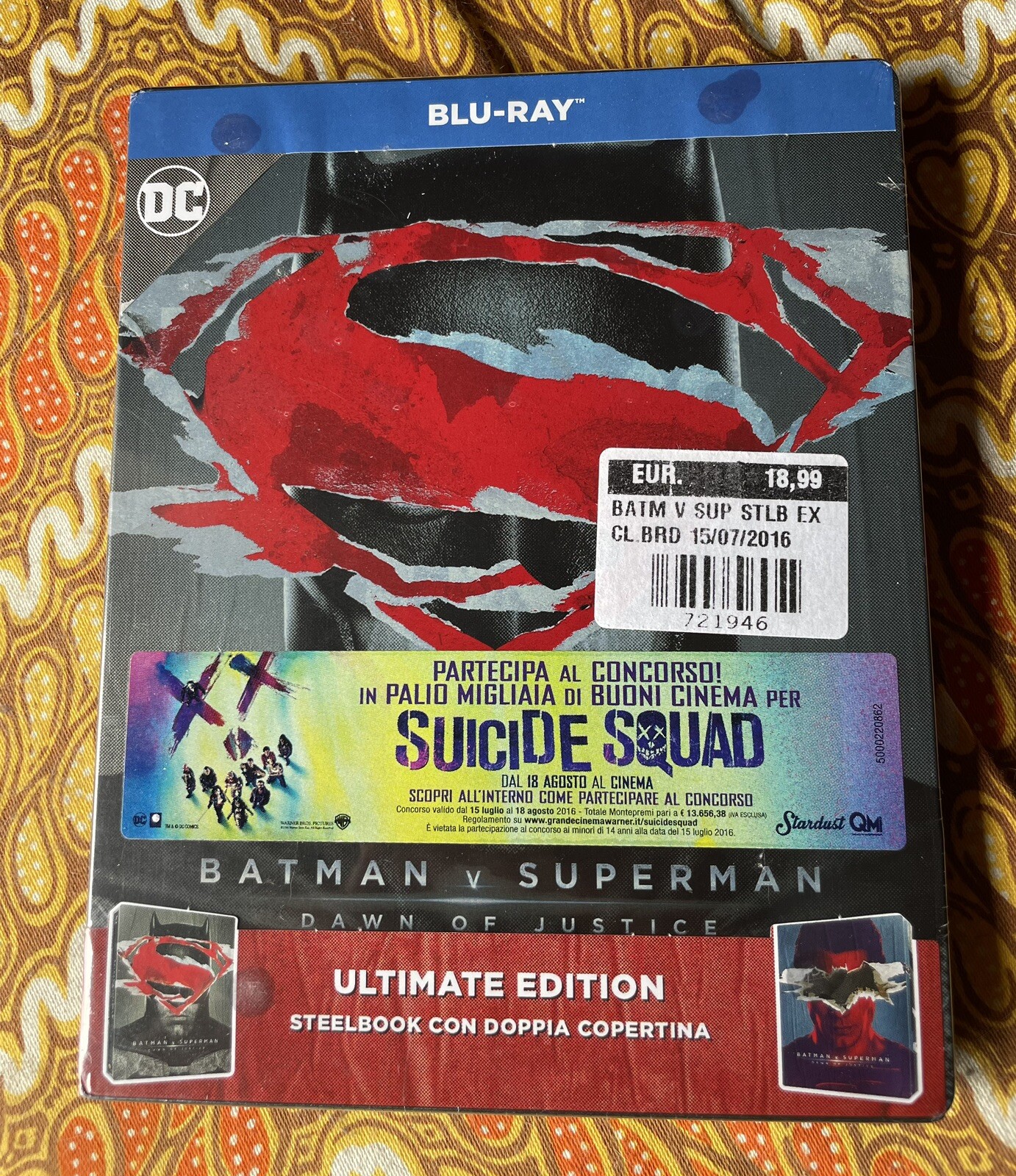 Batman V Superman Dawn Of Justice - SteelBook Ultimate Edition Blu Ray Nuovo Sig