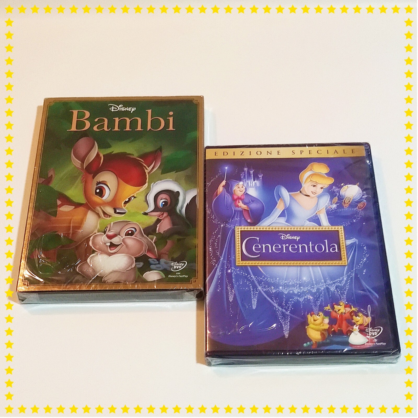 2 x DVD Film d'animazione Walt Disney - BAMBI + CENERENTOLA - NUOVO -
