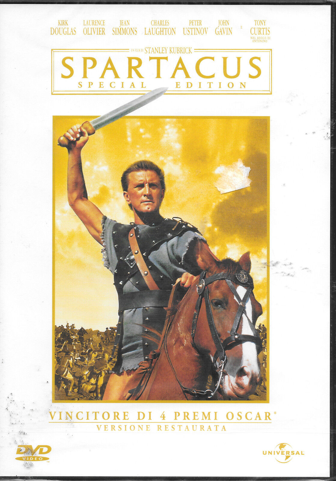 SPARTACUS con Kirk DOUGLAS ,TONY CURTIS DVD NUOVO