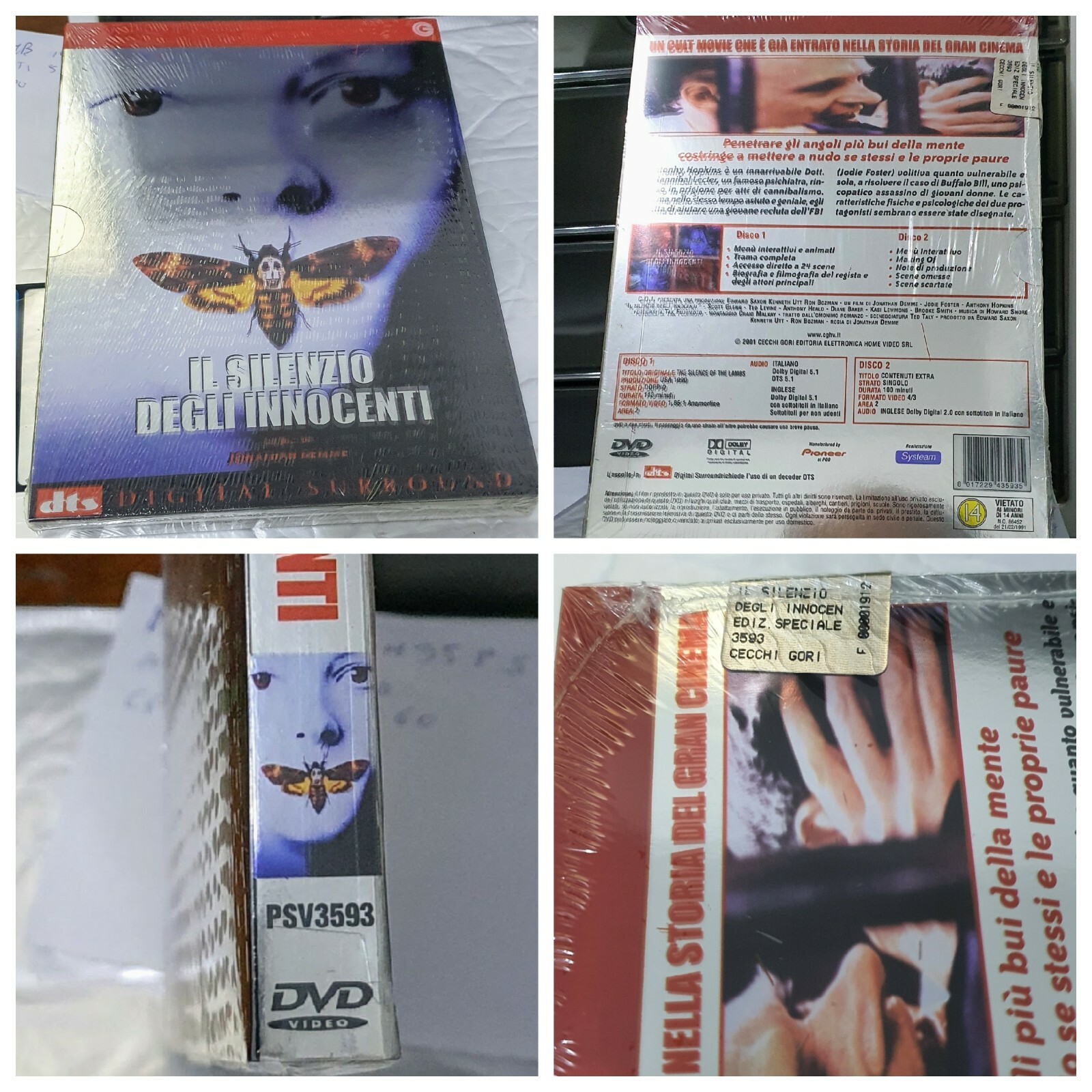 IL SILENZIO DEGLI INNOCENTI Limited Edition -1991 fuori catalogo RARO 1°EDIZIONE