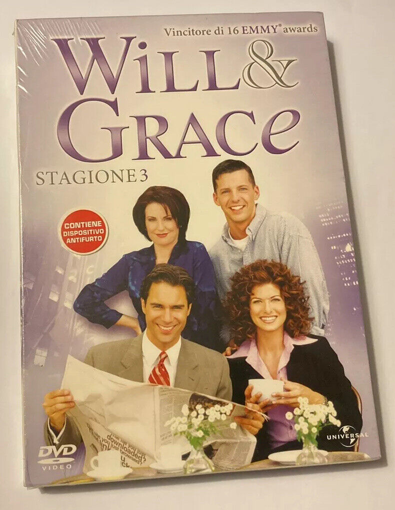 WILL & GRACE STAGIONE 3 RARO BOX DVD EDIZIONE VENDITA ITALIA - SIGILLATO