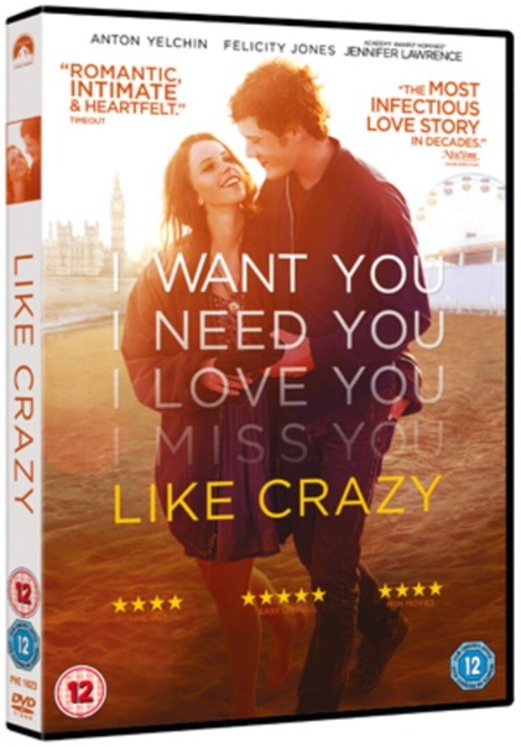 Like Crazy (DVD) Jamie Thomas King Jennifer Lawrence Charlie Bewley Barry Sabath