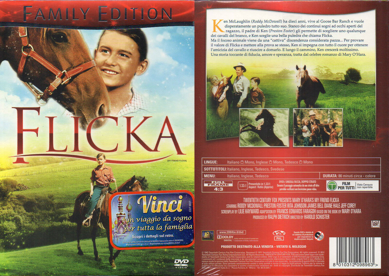 FLICKA  - DVD (NUOVO SIGILLATO) SLIPCASE