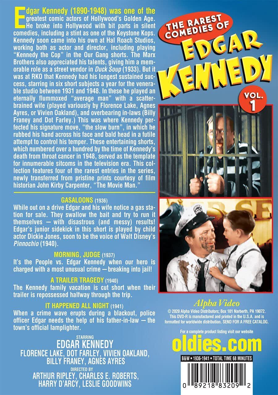 The Rarest Comedies of Edgar Kennedy, Volume 1 (DVD) Billy Franey Edgar Kennedy