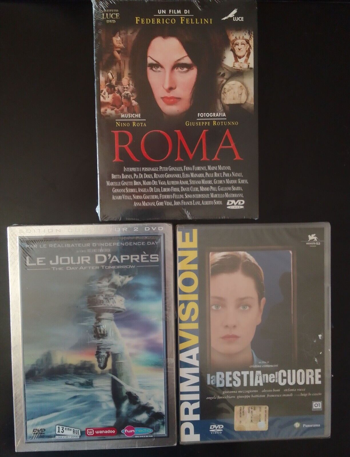 DVD ROMA Federico Fellini 2000 Istituto Luce SIGILLATO+Omaggio 2 DVD SIGILLATI