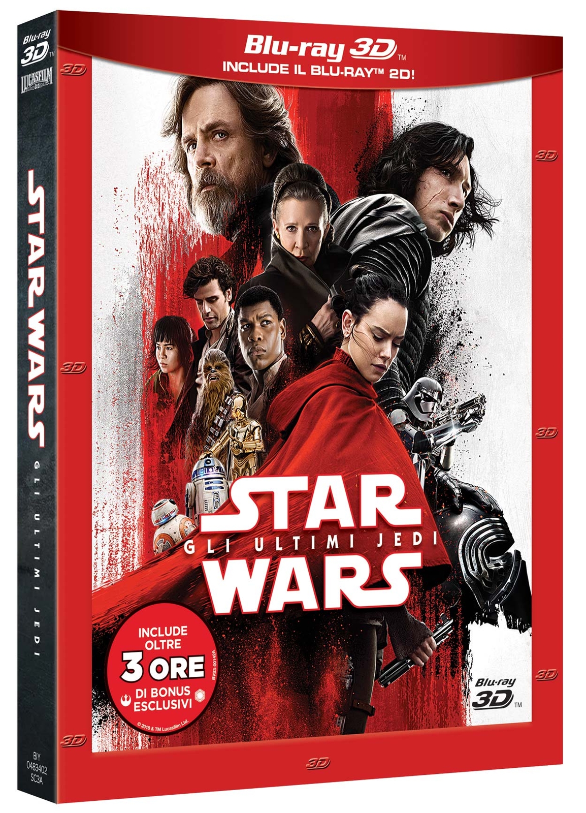 STAR WARS - GLI ULTIMI JEDI  BLU-RAY 3D+BLU-RAY