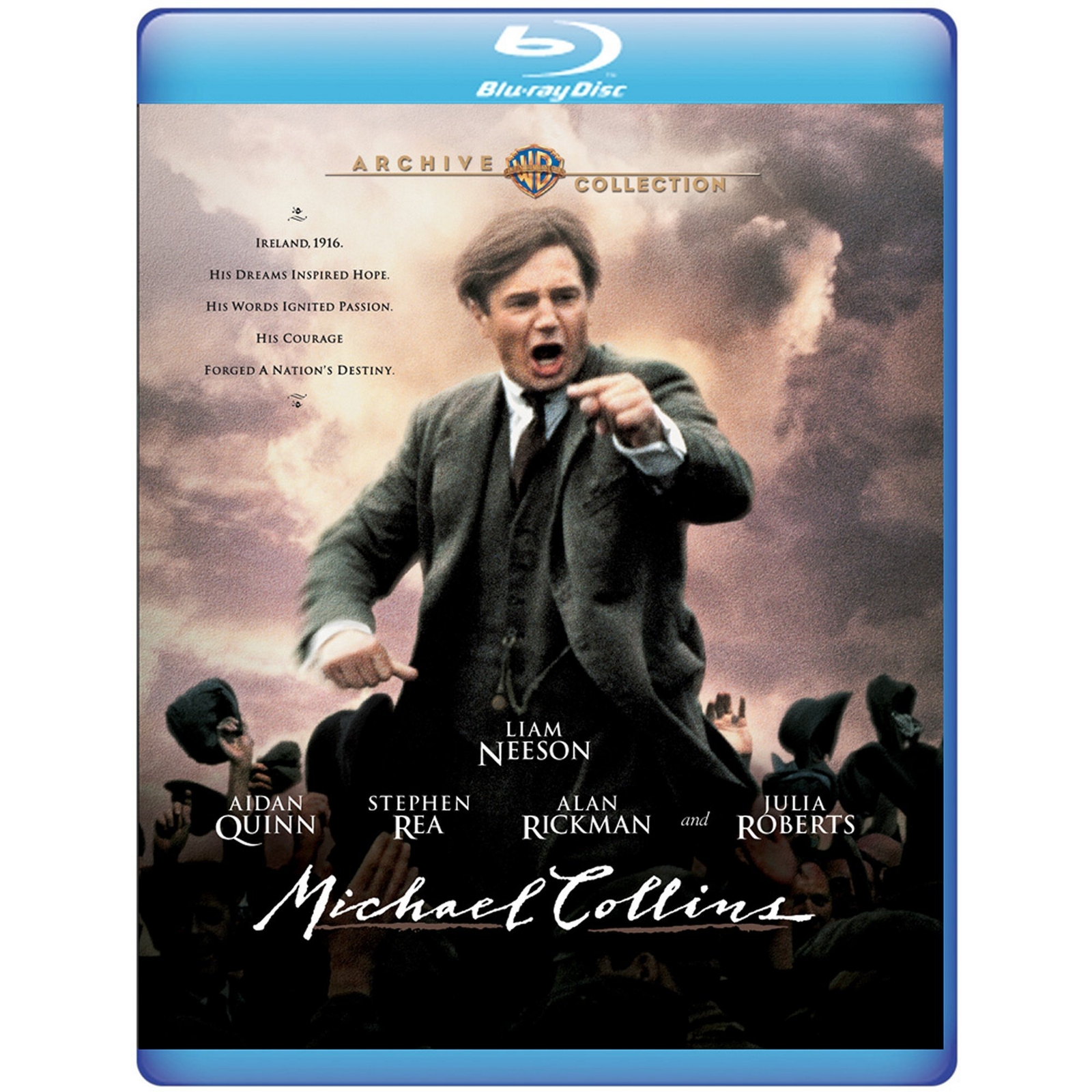 Michael Collins (Blu-ray) Aidan Quinn Alan Rickman Ian Hart Julia Roberts