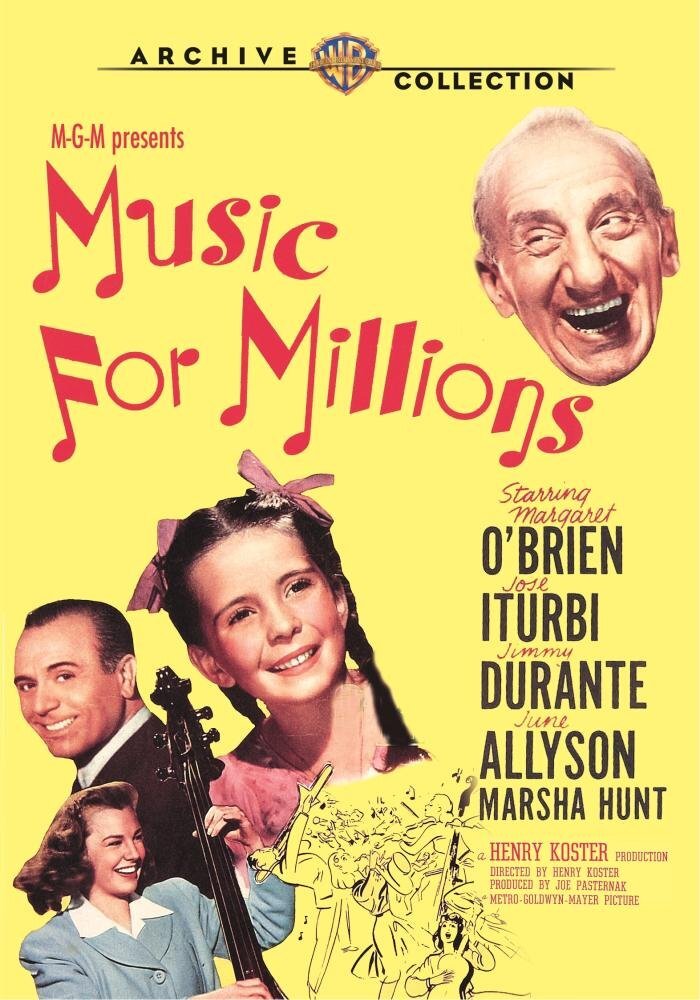 Music For Millions (DVD) Harry Davenport Hugh Herbert Jimmy Durante June Allyson
