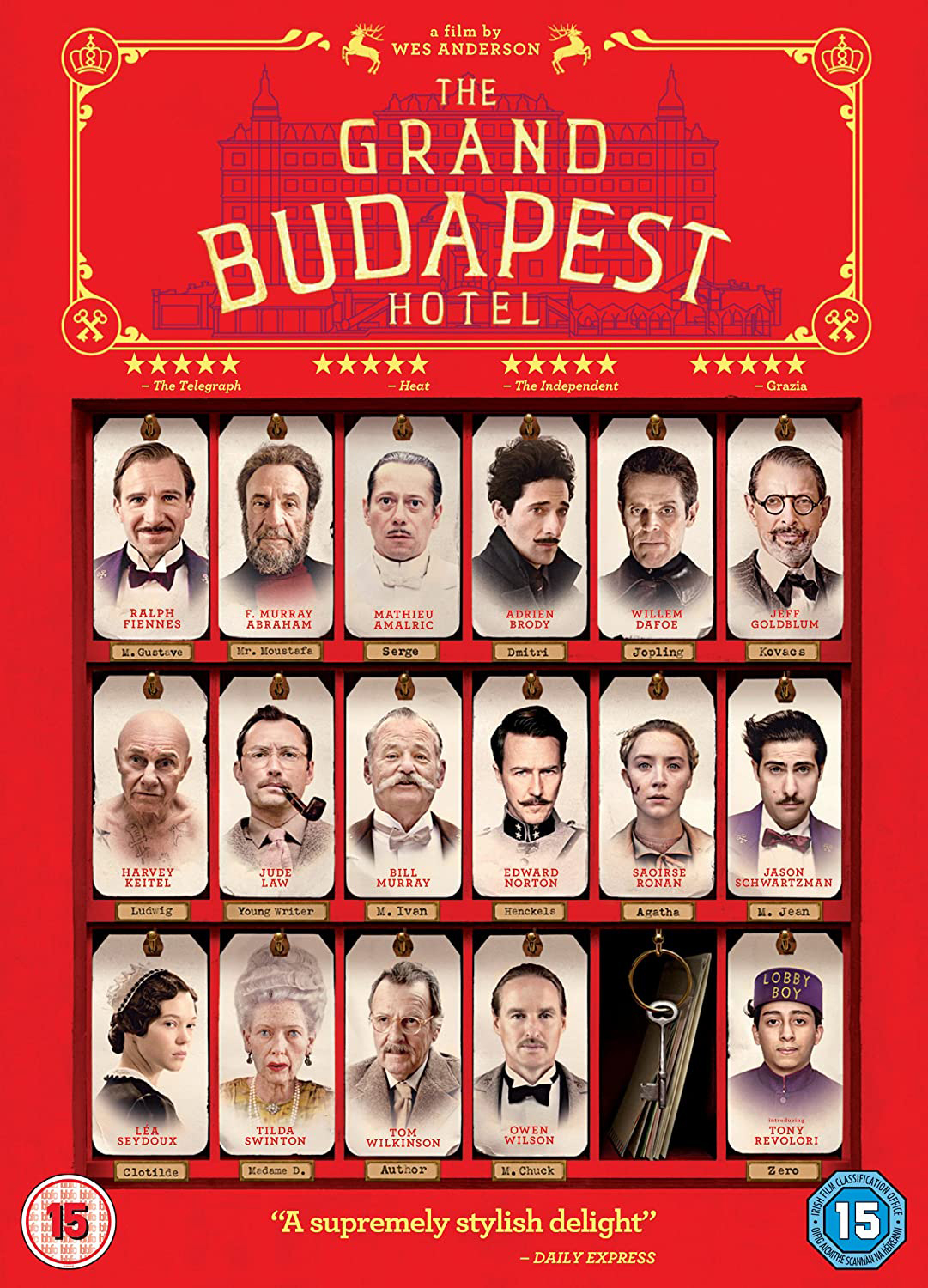 The Grand Budapest Hotel (DVD) Jeff Goldblum Jason Schwartzman Saoirse Ronan