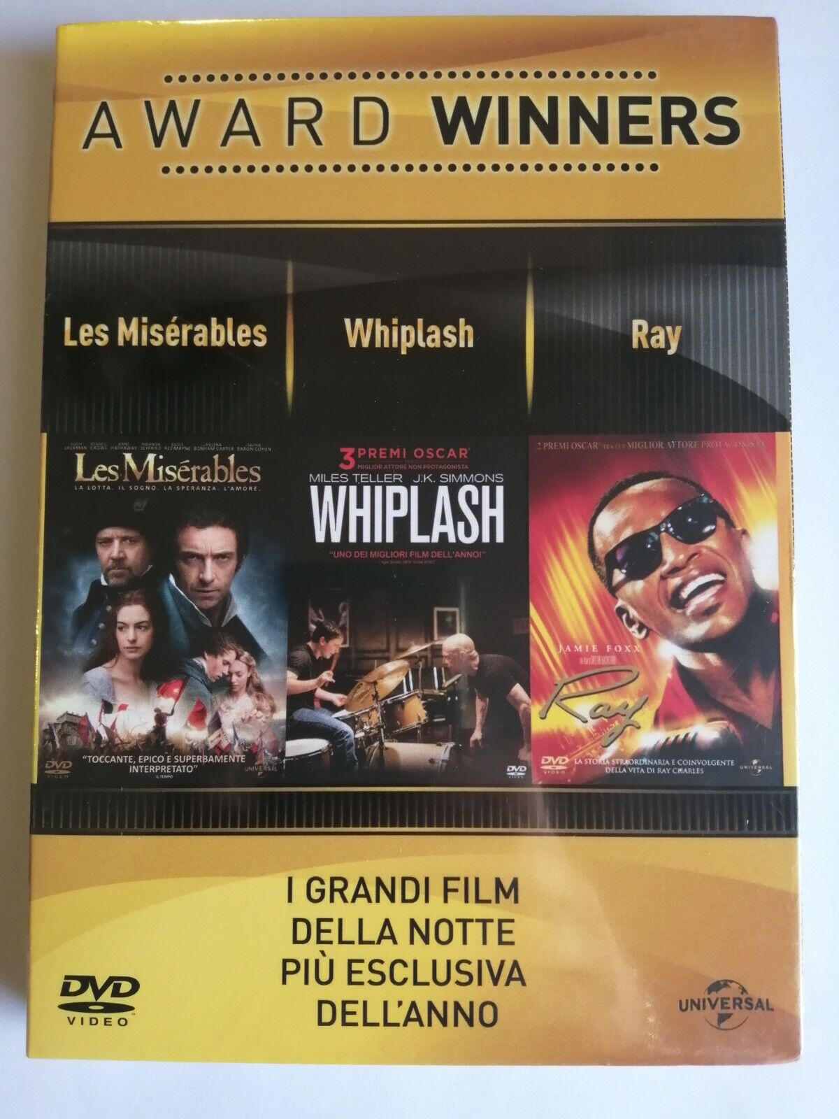 LES MISERABLES WHIPLASH RAY COFANETTO 3 DVD NUOVO SIGILLATO