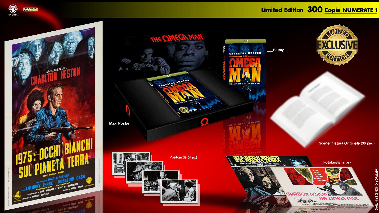 The Omega Man - Limited Edition 300 copie numerate (Blu-Ray Disc + Poster)