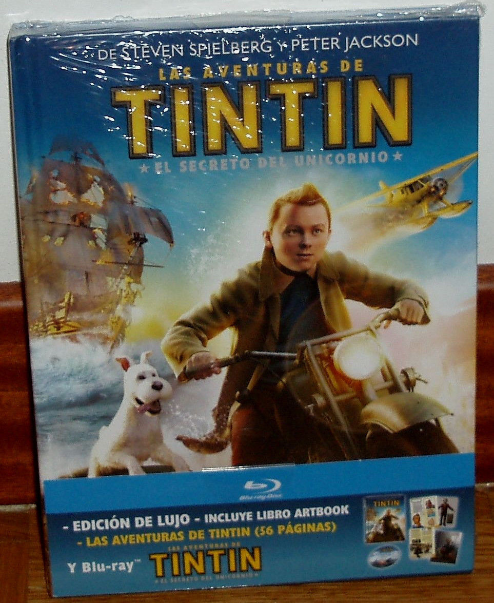 Tintin Il Segreto Del Unicorno (Tintin: Secret Of The Unicorn) Bd + Libro Nuovo