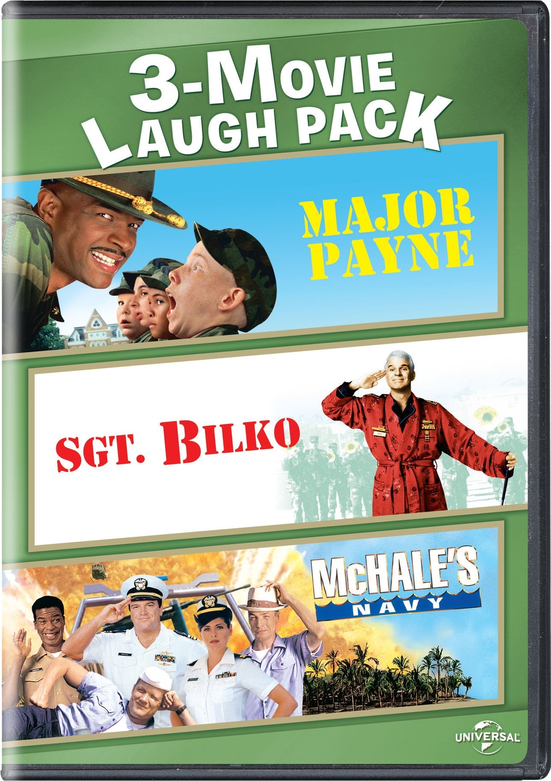 Major Payne / Sgt. Bilko / McHale's Navy (1997) 3-Movie Laugh Pack (DVD)
