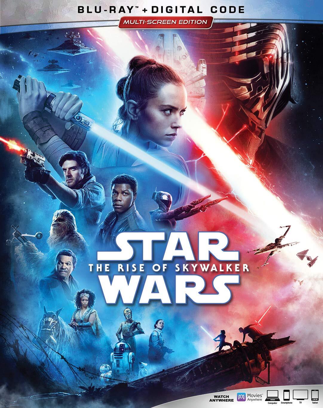 STAR WARS: THE RISE OF SKYWALKER (Blu-ray) Carrie Fisher Mark Hamill Adam Driver