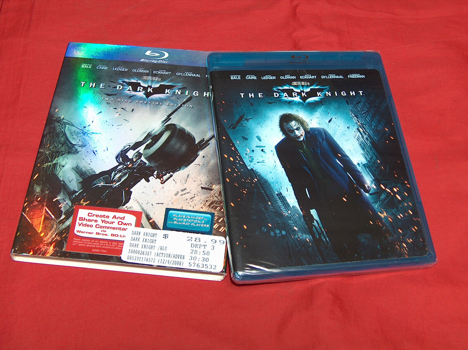 Il Cavaliere Oscuro Batman Due Blu Ray Disco Speciale Feature DVD Nuovo Sealed