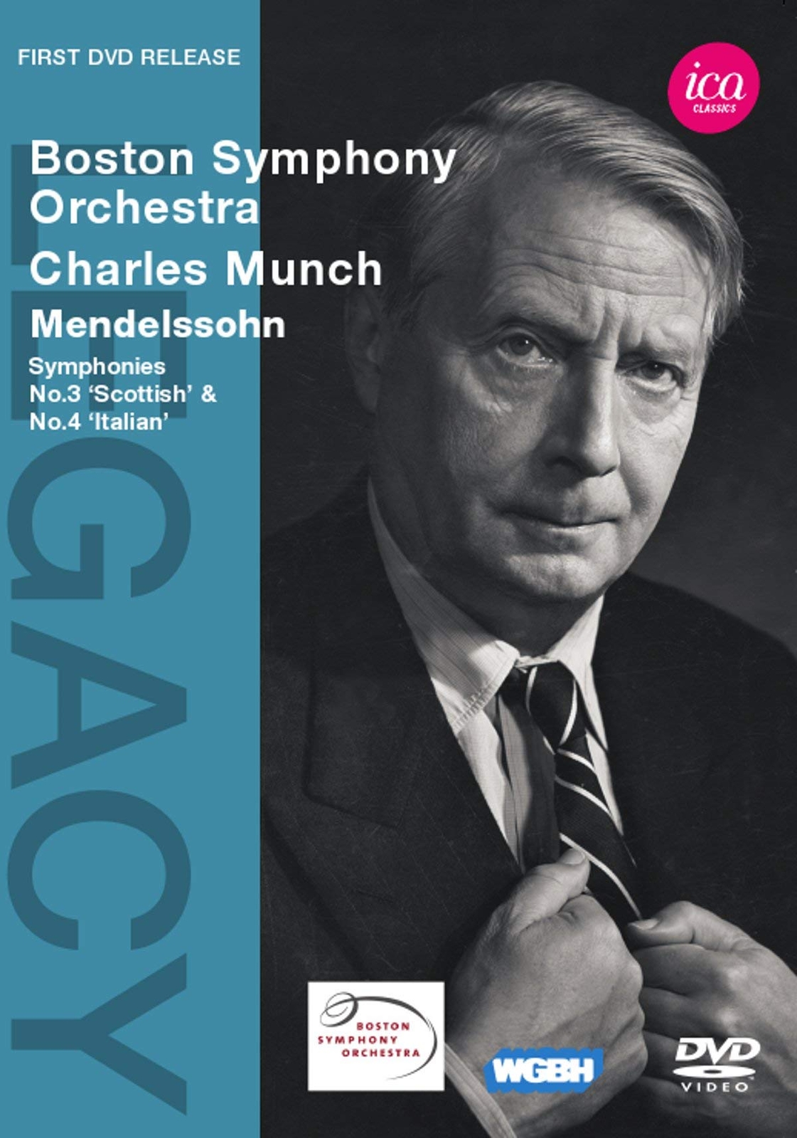 Charles Munch: Mendelssohn Symphonies No. 3 & 4 (DVD) Boston Symphony Orchestra