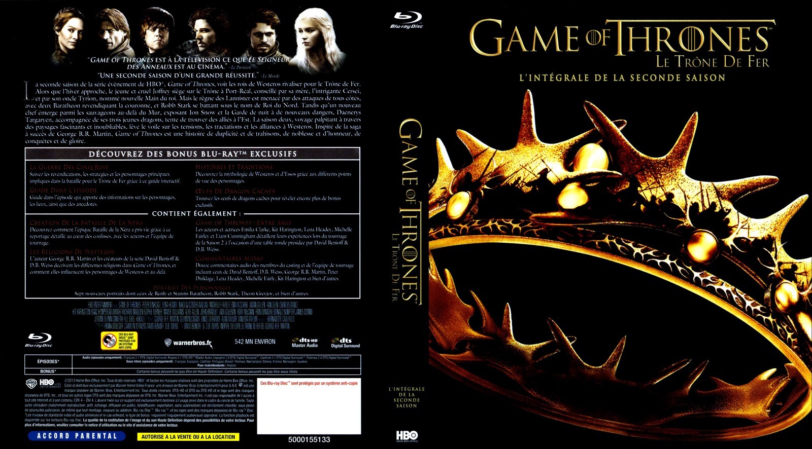 Game Of Thrones: Integrale Stagione 2 Blu-Ray Nuova