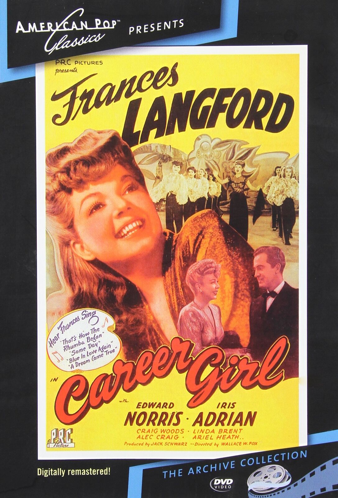 Career Girl (DVD) Frances Langford Edward Norris
