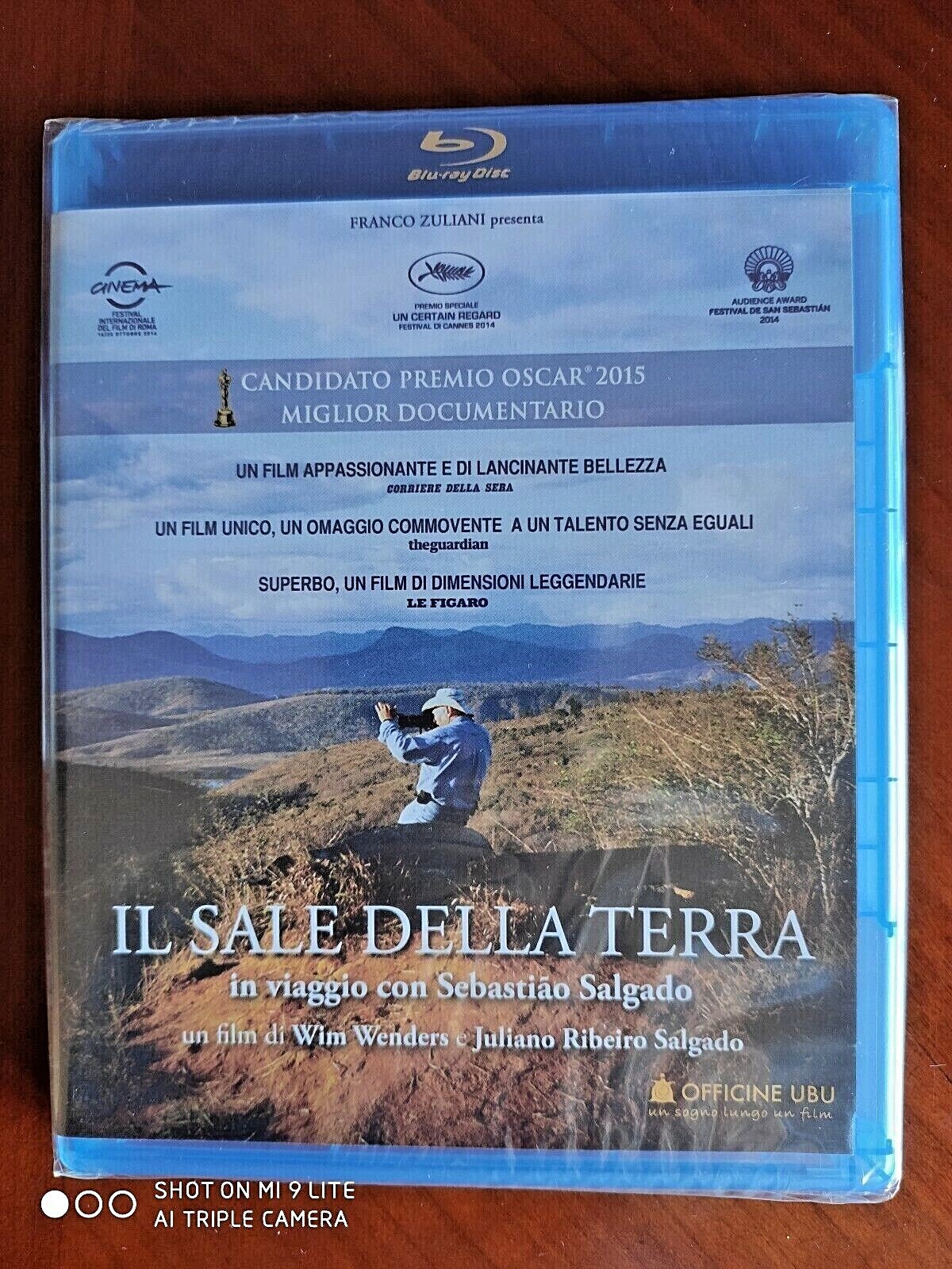 Bluray   IL SALE DELLA TERRA    J. R. Salgado    Wim Wenders    *****NUOVO